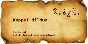 Kappel Édua névjegykártya